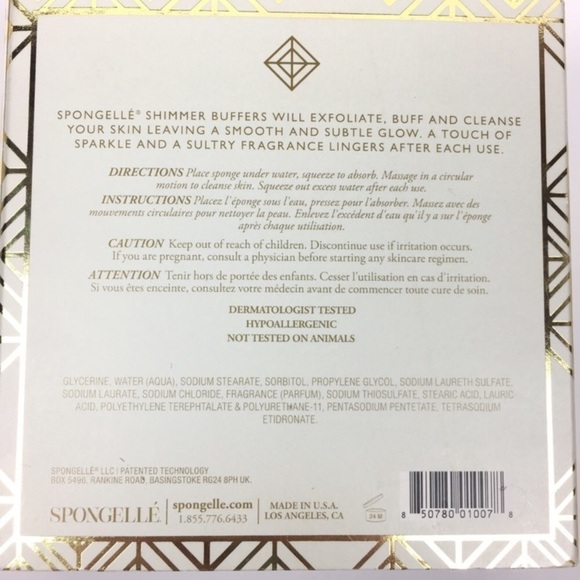 SPONGELLÉ Shimmer Collection Cleanse Buff Glow Pearl Blossom Sealed Bath Shower - Picture 3 of 8